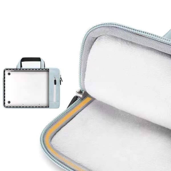 Dataveske Sideglidelås Håndveske for Bærbar PC Reiseoppbevaring Dokumentmappe 13'' 14'' 15.6 tommer Lyseblå 16 tommer