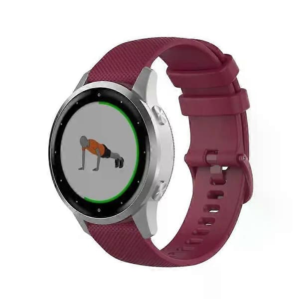 Kellotarvikkeet Vaihtokellonranneke 18mm Garmin Venu2s -kelloon Vedenpitävä Ranneke Hienkestävä Black A3