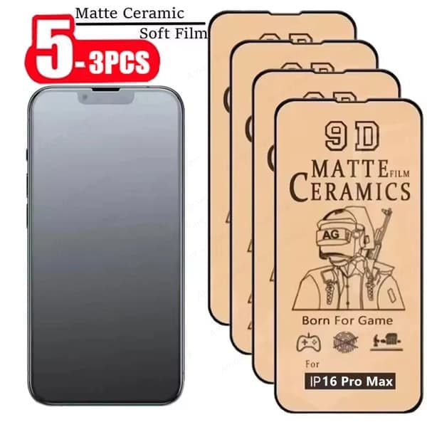 3-pack matt keramiskt skärmskydd för iPhone 15pm16pm17Pro Max, antireflex & reptåligt, ej glas 3PCS iPhone 16 Pro