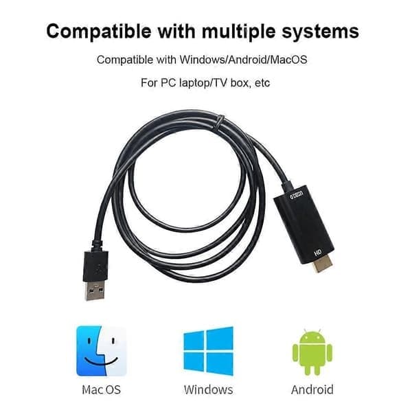 XCU01 3m HDMI HD-videomuunninkaapeli USB 3.0 - HDMI 1080P -sovitinkaapeli Mac OS/Android/Windows-käyttöjärjestelmille