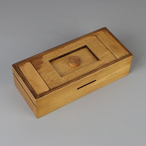 Puslespillboks Gaveeske 18 x 8 x 4,8 cm med hemmelige rom Borddekor Hjem