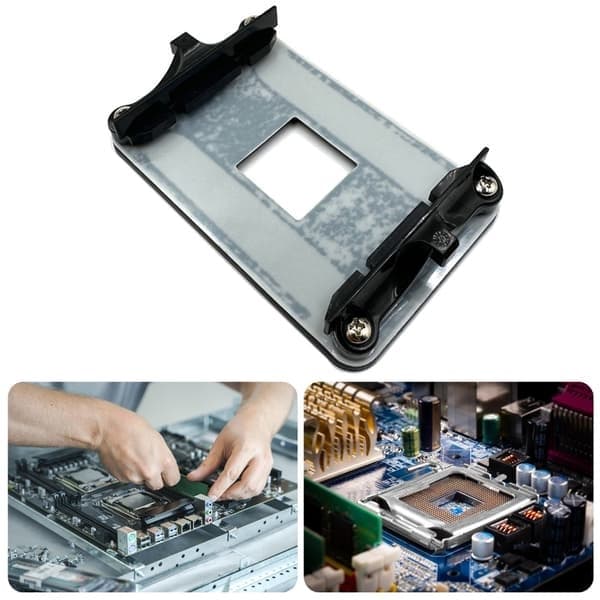 Metal bagpladeholder til AM4 bundkort til AMD4 kølepladsemontering sort