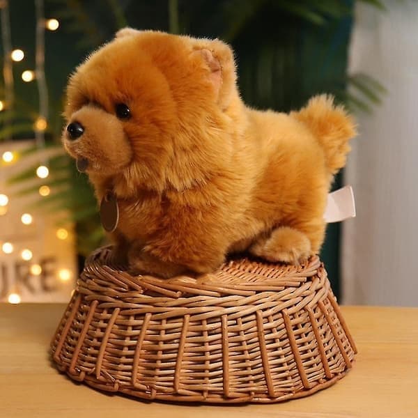 25 cm (10 tommer) Sød Chow Chow Plyslegetøj Blødt Udstoppede Dyr Krammelegetøj Pude Sofaseng Dekoration Gave