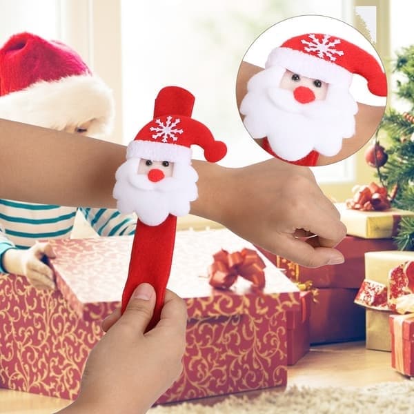 8 st tecknad form jul slap armband handledsdekoration barnpresent med LED-ljus