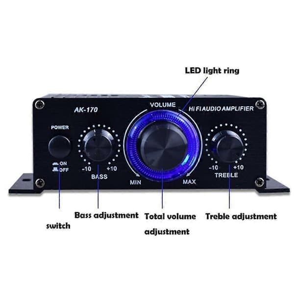 400W Professionel Hjemmeforstærker Audio Ingen Bluetooth-kompatibel Forstærker Subwoofer Forstærker Hjemmebiograf Miniforstærker