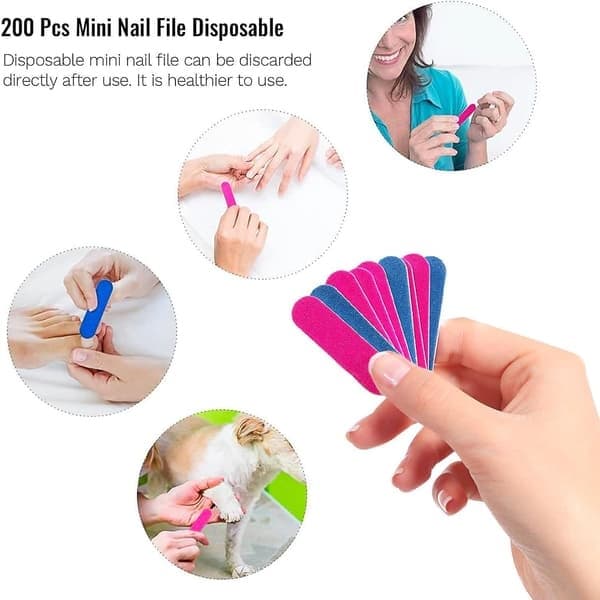 100 st Mini Nagelfil Engångs Professionell Nagelfil Nagelfil Set Vård Mini Nagelfilar Professionella Manikyrverktyg
