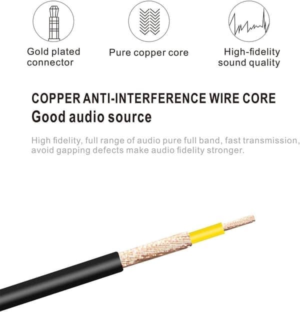3,5 mm til 3 RCA AV Videokabel Camcorder til MP3/PC, Stereo Audio 3,5 mm til 3 RCA Han til RCA Video Han Aux Kabel 1,5 m Ledning (1,5 m 3RCA)