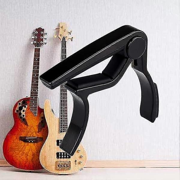 Capo, gitarcapo, med 5-pakning plekter, gitarcapoer, for akustisk gitar, elektrisk gitar