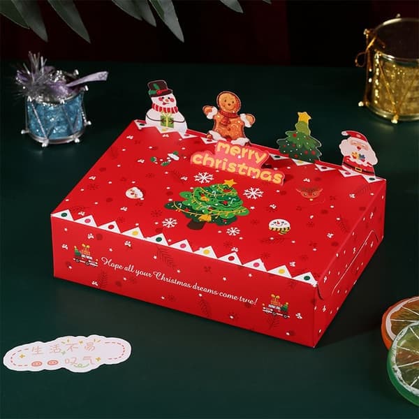 Kreativ jul tredimensionell kexlåda presentpris present jul papperslåda presentförpackning