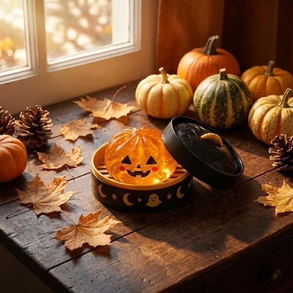 Halloween Spooky Ghost Dumpling, Dumplings Squish med Steamer Stressbolde Stressaflastning Fidget Sensorisk til helligdage og fødselsdagsgaver