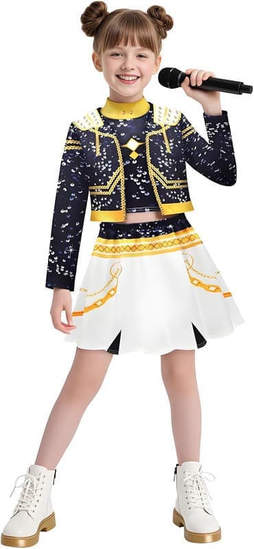 Demon Hunter K-Pop Kostym | Halloween Outfit Kvinnor Barn Cosplay 160 No. 7 3-piece set