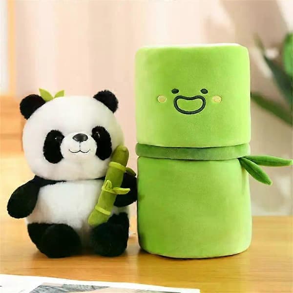 Kudde Panda Kudde Plyschdocka Högkvalitativt tyg Plyschleksak Fäller inte hår Lång Mjuk Dockkudde Härlig Form Style B