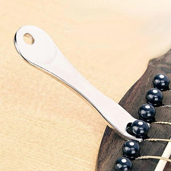 Akustisk gitarbroplugger - 6 stk med 1 bropluggfjerner (svart+elfenben)