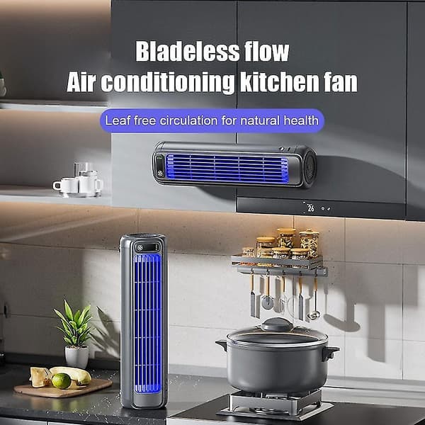 Bærbar Cooling Ace, Bærbar Aircondition Køleventilator Stille med 3 Hastigheder Gray