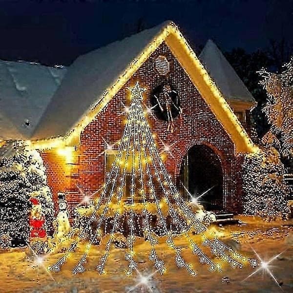 Juledekorasjon Utendørs, 3,5 m Julestjerne LED-fosslys Julelys Juletrelys