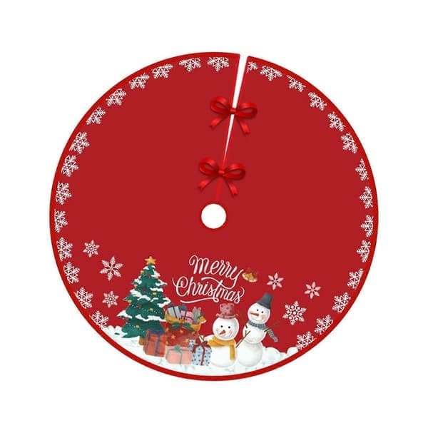 Juletræsmåtte Bunddækken Juletræsmåtte Diameter 90cm Varm Jul Style D
