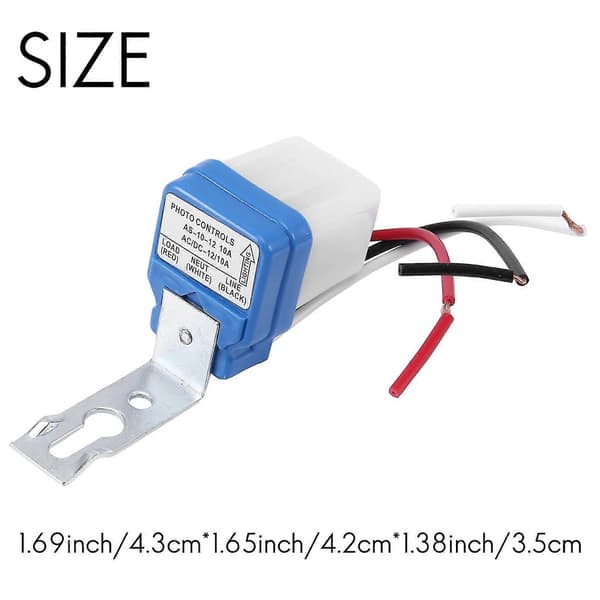 Sensorafbryder AC DC 12V gadebelysning automatisk kontrol lys dag og nat detektion kontrol
