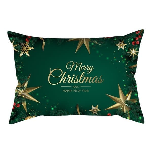 5 stk. puder - Generel stil rød juletema rektangulær plys dekorativt pudebetræk sofapudebetræk 30x50 cm