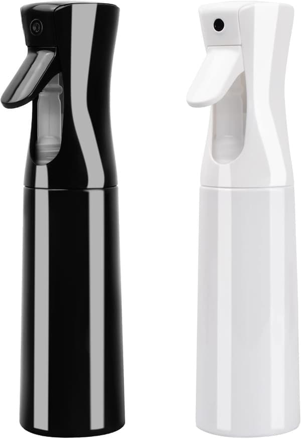 2 st Tomma Plastsprayflaskor för Hårvatten 300ml Kontinuerlig Vattendimma Tom Sprayflaska, Multifunktionell Fin Vattendimsprayflaska