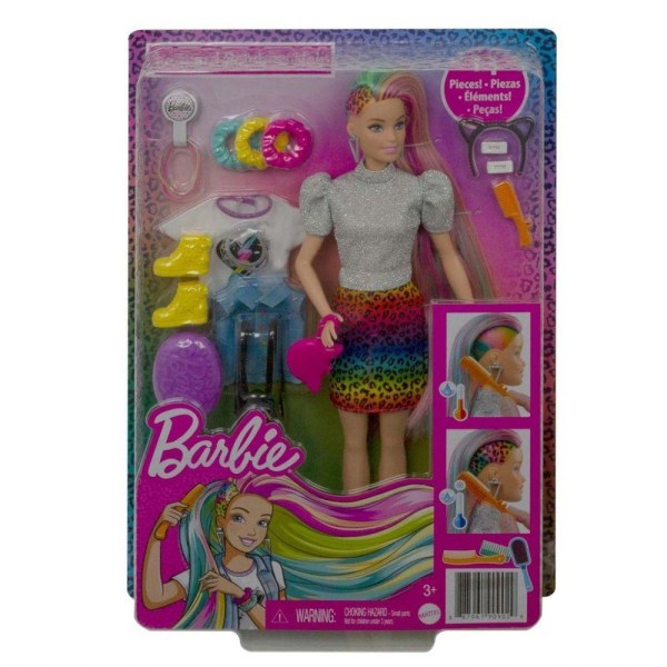 Barbie Leopard Rainbow Hair