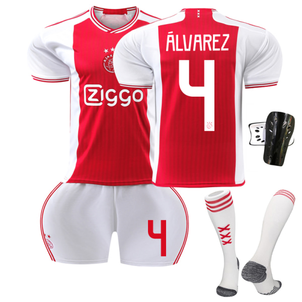 23-24 Ajax Home Football Training Kit #4 Uniform Suit Kids 24(130-140CM)