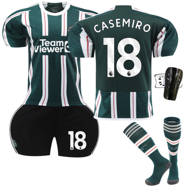 23-24 Manchester United bortafotbollsträning #18 Casemiro Kids 16(90-100CM)