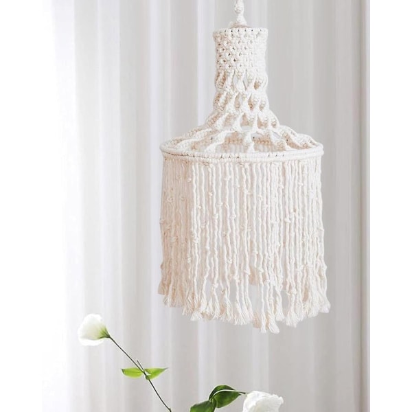 Stickad lampskärm Passande takskärm, taklampa för vardagsrum, sovrum och  badrum, handvävd bohemisk dekoration NO:2 size 56e0 | NO:2 | size | Fyndiq