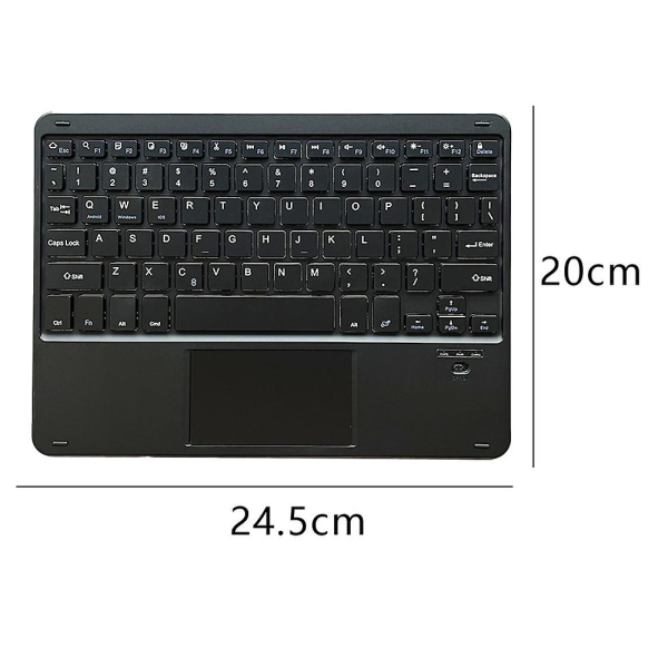 Ultratunt trådlöst Bluetooth tangentbord med pekplatta - Universal  uppladdningsbart tangentbord black 1f29 | black | Fyndiq