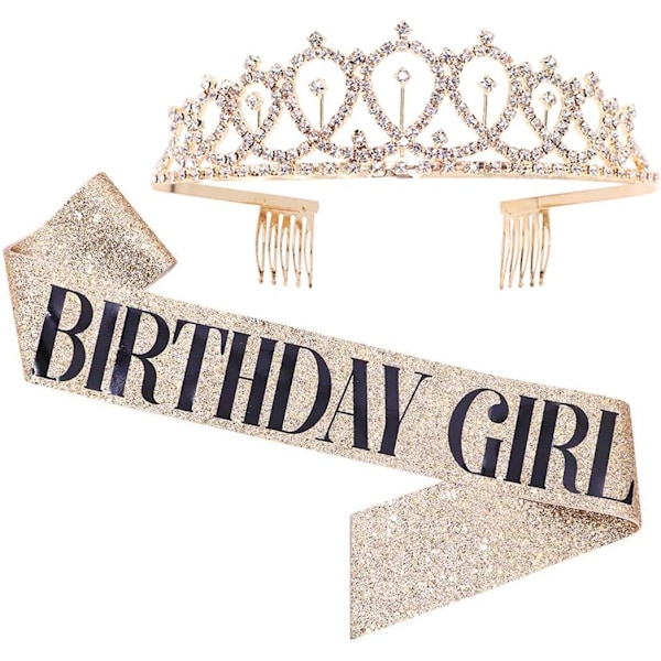Birthday girl on sale rhinestone tiara
