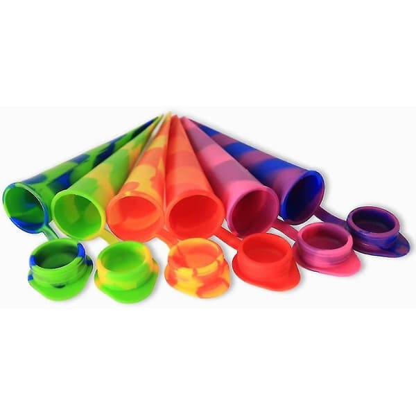 6 st Silikon Popsicle Lolly Formar, Isglass Form Set - Silikon