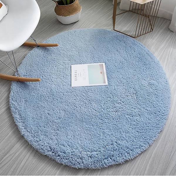 Modern Enkel matta Tjock rund matta Vardagsrum Gungstol Golvmatta Plysch Mjuk Sovrumsmattor Sängmattor Heminredning Apricot L Diameter 100cm