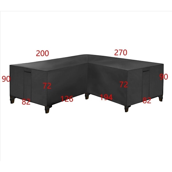 möbelskydd överdrag skydd till utemöbler hörnsoffa med vattentät grön grønn 300*300*98 cm