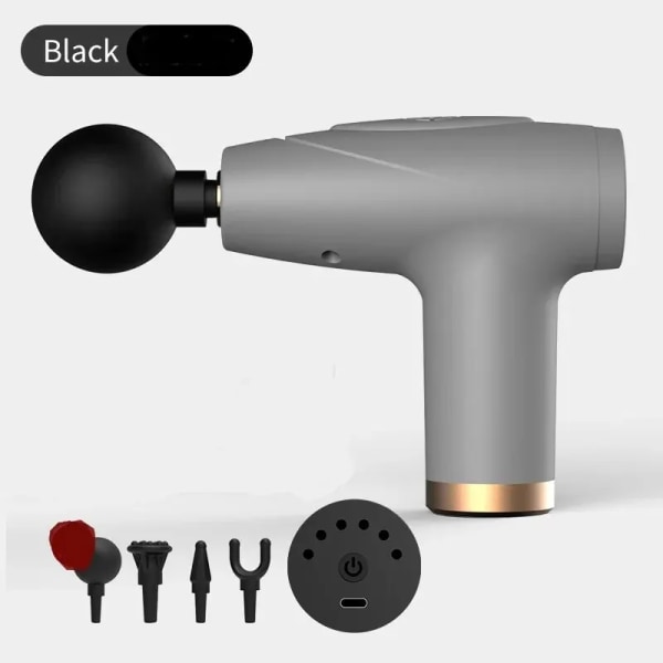 Mini-fasciapistoolit useilla tiloilla lihasten rentoutukseen, hierova värähtelylaite kehon kivunlievitykseen, kuntoilu 3C GRAY