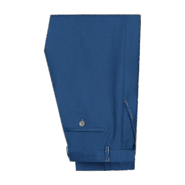 Herre Jakkesæt Bryllupsfest Middag 3-delt Jakkesæt Blazer Vest Bukser 9 Farver Sea Blue M