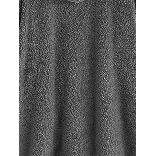 Varm jakke med thermal for kvinner, casual yttertøy for høst og vinter, dameklær grey grey 2XL