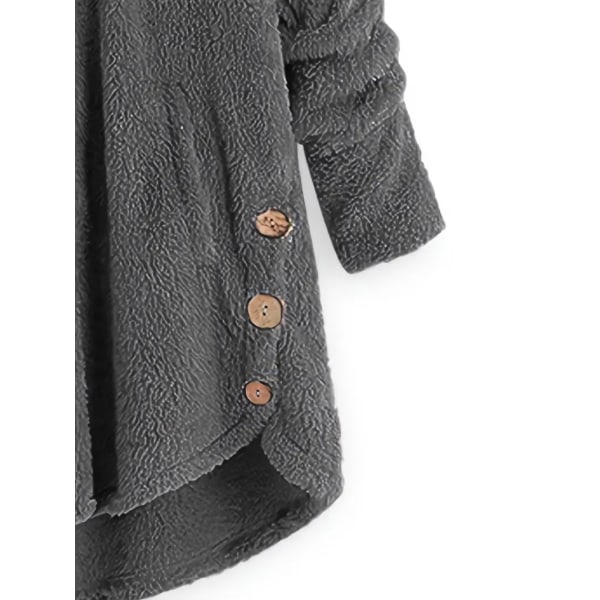 Varm jacka med thermal för kvinnor, casual ytterkläder för höst och vinter, damkläder grey grey M