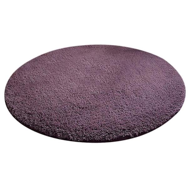 Modern Enkel matta Tjock rund matta Vardagsrum Gungstol Golvmatta Plysch Mjuk Sovrumsmattor Sängmattor Heminredning Purple L Diameter 100cm