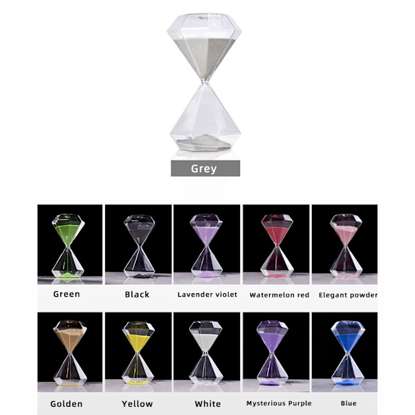 Glas timglas 5/15/30 minuter Timer Skrivbordsdekoration för kontor i hemmet Glod Glod 15 Minutes