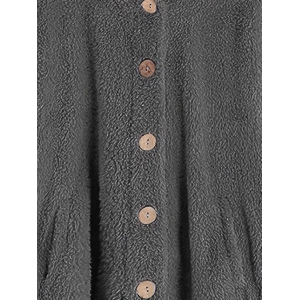 Varm jacka med thermal för kvinnor, casual ytterkläder för höst och vinter, damkläder grey grey M