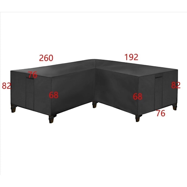 möbelskydd överdrag skydd till utemöbler hörnsoffa med vattentät brun brun 320*320*80 cm