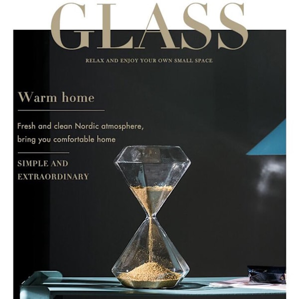 Glas timglas 5/15/30 minuter Timer Skrivbordsdekoration för kontor i hemmet Glod Glod 15 Minutes