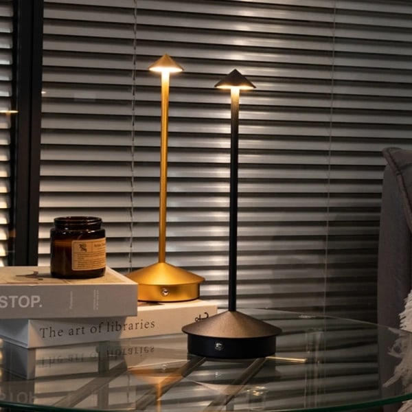 Aluminium Dimbar LED-bordslampa, inomhus/utomhusbruk