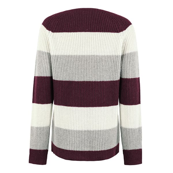 Dam Långärmad tröja Vinter Varm Jumper Toppar Wine Red Wine Red S