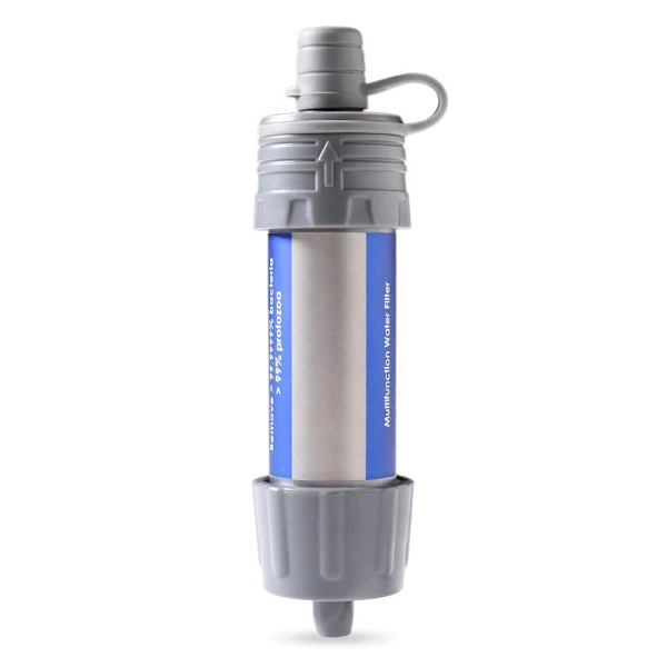 Bärbart vattenfiltrer med sugrör - 5000L - 0.01 mikron Grey gray grå