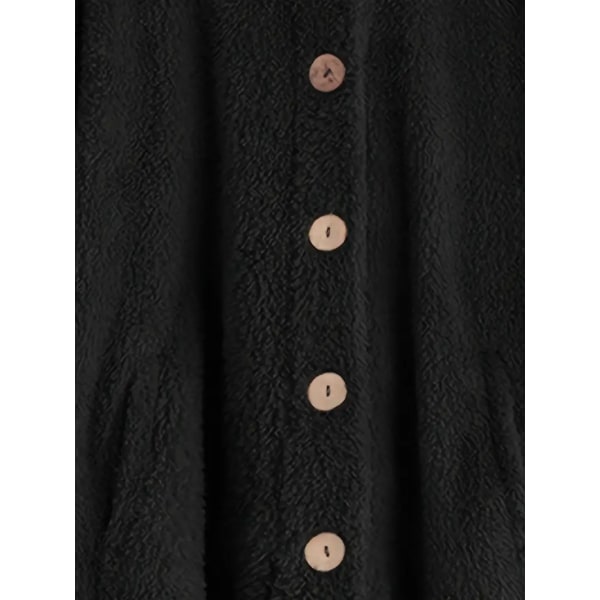Varm jakke med thermal for kvinner, casual ytterklær for høst og vinter, dameklær black black 2XL
