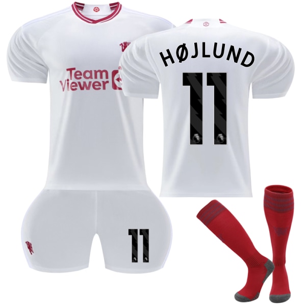 2023/24 Manchester United Third Shirt #11 Rasmus Højlund Fotbollströja 22(130-135CM)