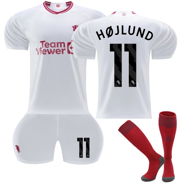 2023/24 Manchester United Tredje Drakt #11 Rasmus Højlund Fotballdrakt L(175-180CM)