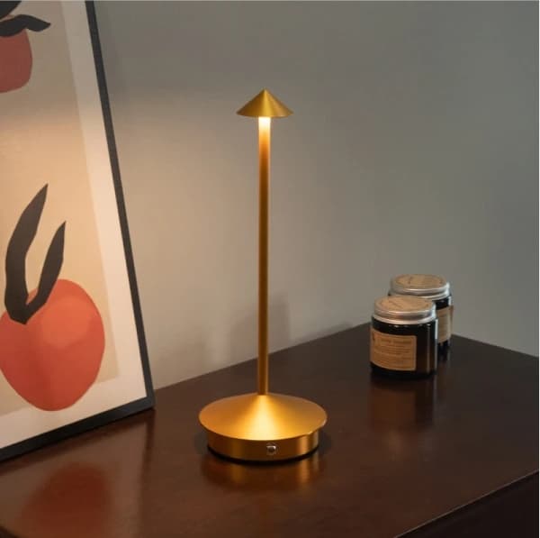 Aluminium Dimbar LED-bordslampa, inomhus/utomhusbruk