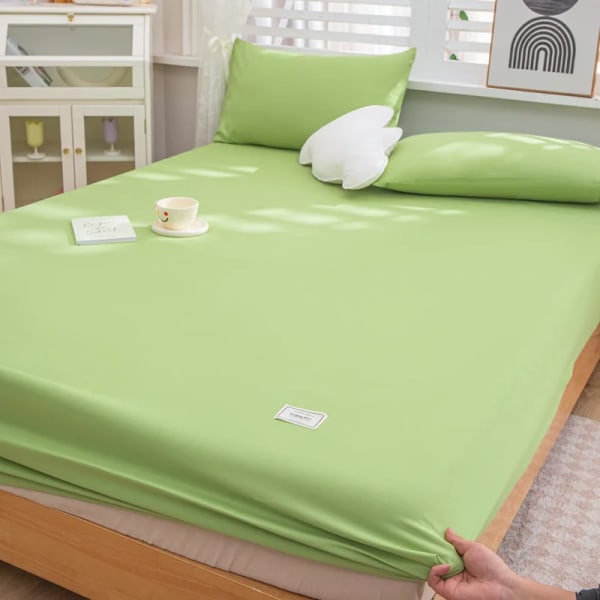 Enkelt Slipt Laken med Strikk Myk Hudvennlig Slitesterk Queen Sengelaken 180x200 Komfortabel Madrassbeskytter 7 180x200cm