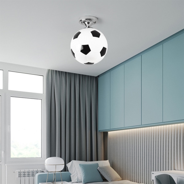 Fodbold LED-loftlampe Lysende Fodboldstang Med Blue